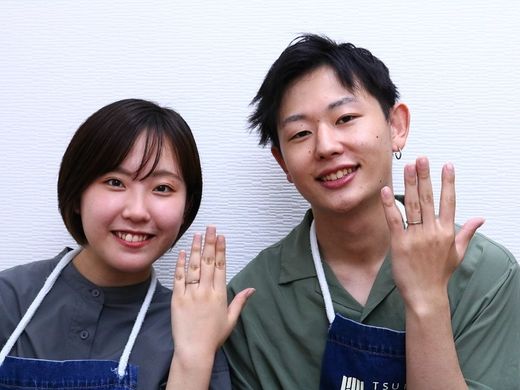 石目模様のご結婚指輪のご制作