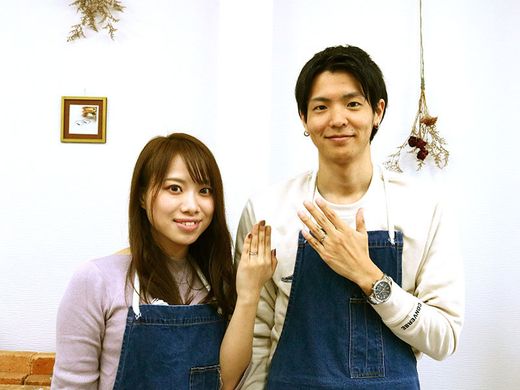 ダイヤが入った素敵なデザインが決めてになりました