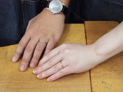 プラチナとイエローゴールドで作る手作り結婚指輪