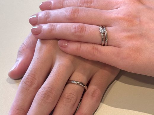 地元の仙酔島がモチーフの婚約指輪と結婚指輪 / 仙 [sen]