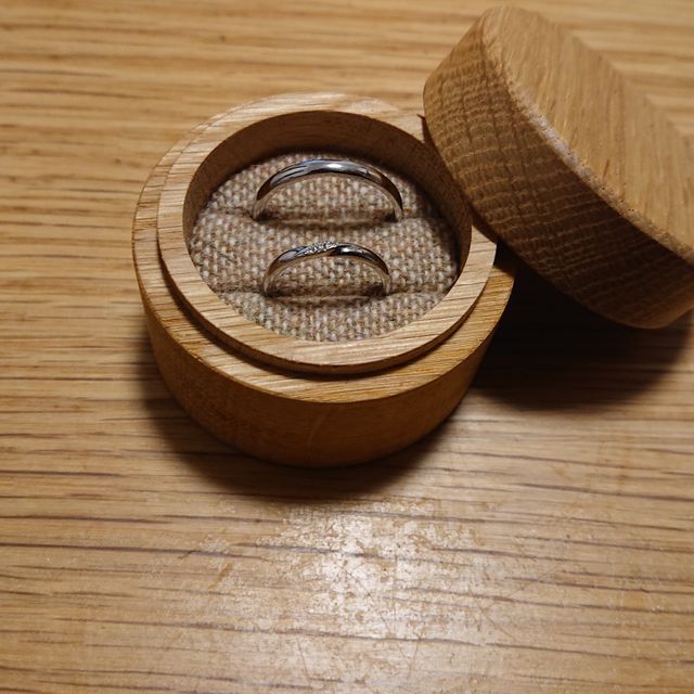 【鎌倉彫金工房の口コミ】 想い出作りも兼ねて手作りにしました
指輪入らないと考えていた夫も
完成…