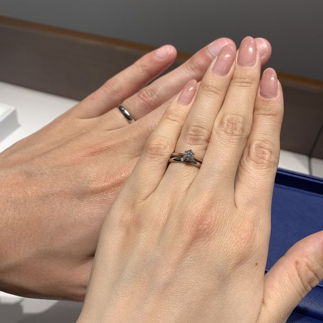 【銀座ダイヤモンドシライシの口コミ】 おじいちゃん、おばあちゃんになったときも付けられるシンプルなデザイン…