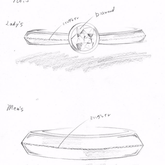 【Cayof(カヨフ)の口コミ】 祖母の指輪をリメイクして、結婚指輪にしたかった為、以前より気になって…