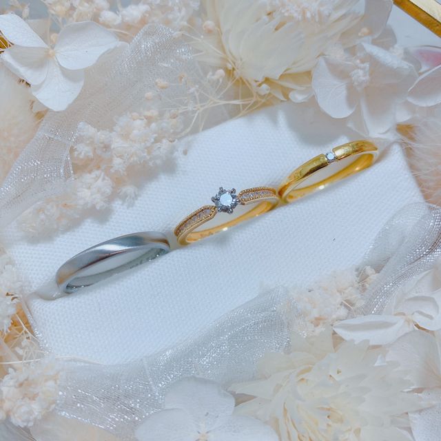 【ENUOVE(イノーヴェ)の口コミ】 たくさん画像検索しましたがデザインが1番好みでした。婚約指輪と結婚指輪…
