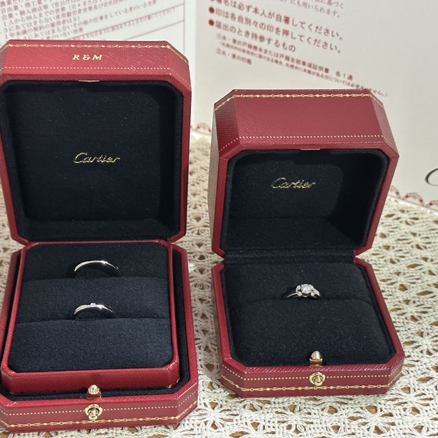 【カルティエ(Cartier)の口コミ】 婚約指輪と同じデザインで合わせたかったので、これにしました！バレリー…