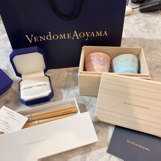 【ヴァンドーム青山(VENDOME AOYAMA)の口コミ】 指輪は嫁君チョイス。色々なブランドの中で、ヴァンドームのカタログに載…