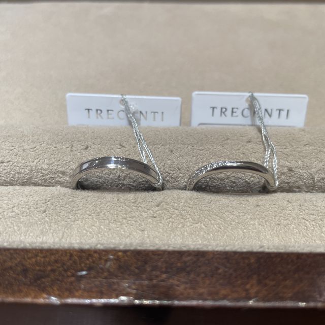【TRECENTI(トレセンテ)の口コミ】 お互いに気にいるデザインがあったのと、アフターサービス、つけ心地が良…