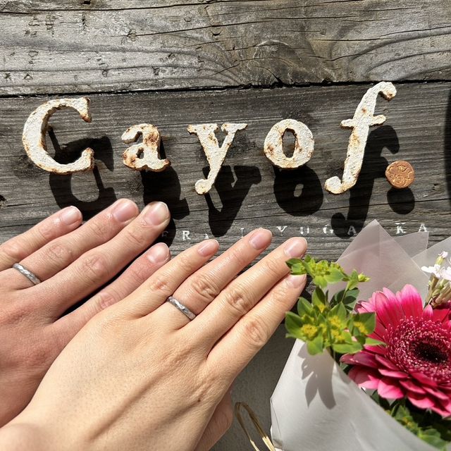【Cayof(カヨフ)の口コミ】 HPでカヨフさんの指輪を見た時、デザインに一目惚れしここで作って貰いた…