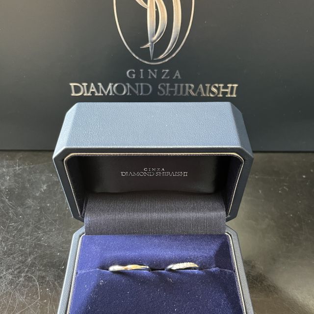 【銀座ダイヤモンドシライシの口コミ】 ダイヤモンドの輝きが他にはない美しさでリング自体のデザインもシンプル…