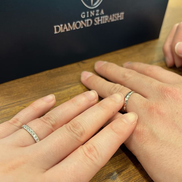 【銀座ダイヤモンドシライシの口コミ】 着け心地も良く、元々欲しいと思っていたキラキラしたデザインが想像以上…