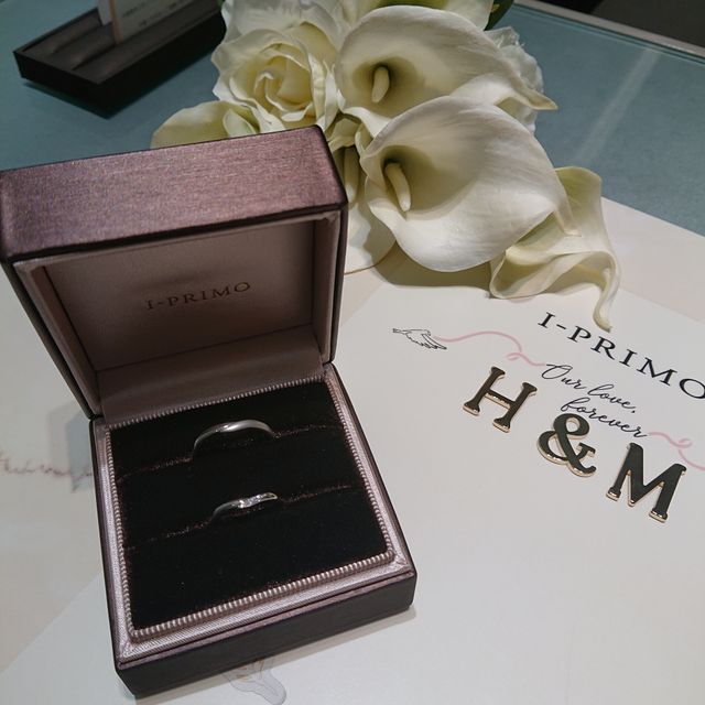 【アイプリモ(I-PRIMO)の口コミ】 アイプリモさんにした理由は彼からプロポーズで婚約指輪をいただいたブラ…