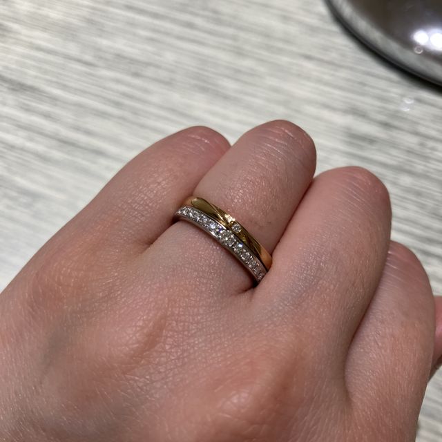 【TRECENTI(トレセンテ)の口コミ】 普段つける指輪がゴールドとシルバー両方であり、大きいものをつけること…