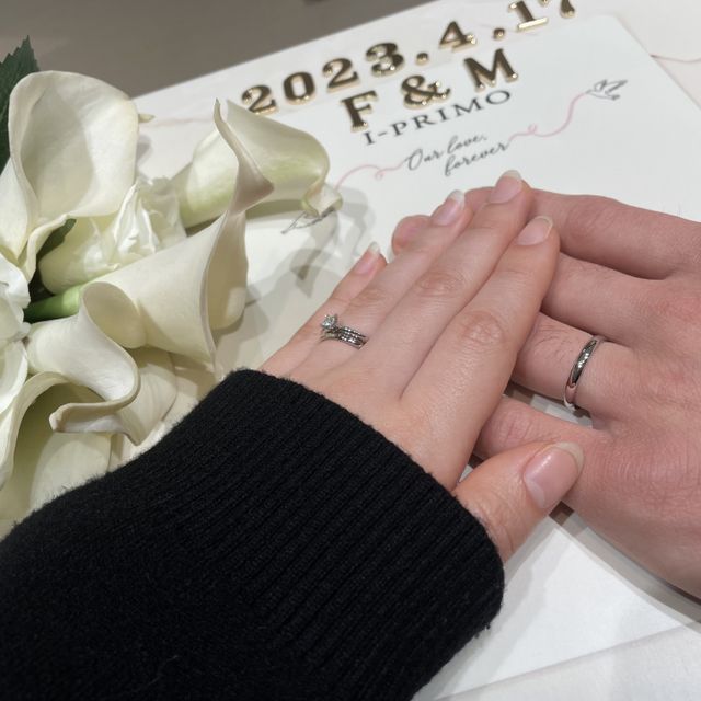 【アイプリモ(I-PRIMO)の口コミ】 結婚指輪購入を考えている時、アイプリモというブランドを知り、お店に伺…