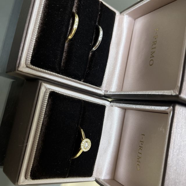 【アイプリモ(I-PRIMO)の口コミ】 婚約指輪と結婚指輪を重ね付けできるデザインが決め手になりました。想定…