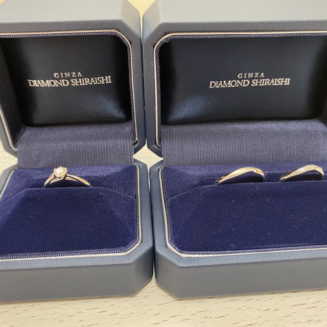 【銀座ダイヤモンドシライシの口コミ】 結婚指輪は日常でつけたかったので、あまり派手なものよりシンプルな物を…