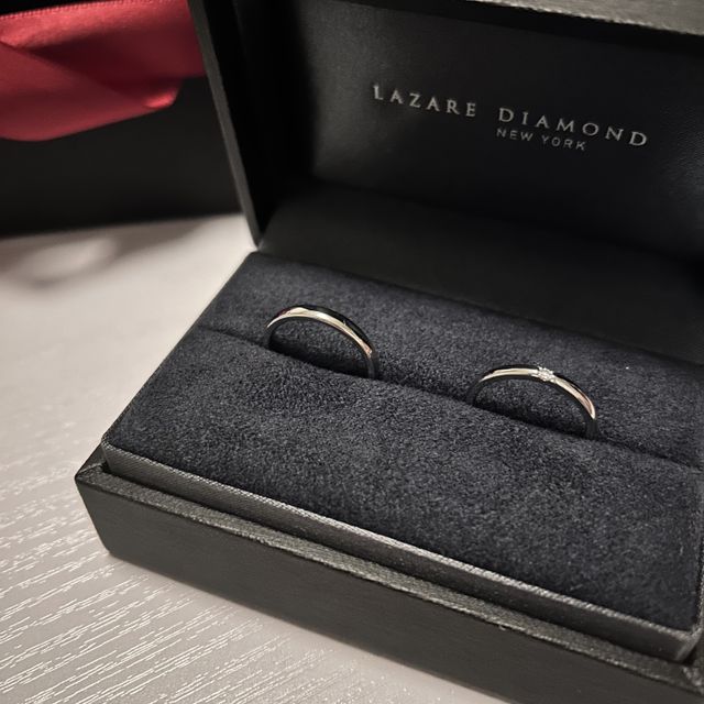 【ラザール ダイヤモンド(LAZARE DIAMOND)の口コミ】 シンプルなストレート一択！というこだわりを持った夫でしたが｢ホライズン…