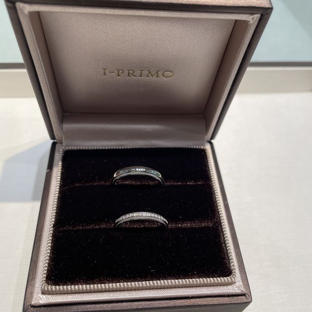 【アイプリモ(I-PRIMO)の口コミ】 ミル打ちデザイン希望で尚且つダイヤの輝きも欲しいと言う私のわがまま希…