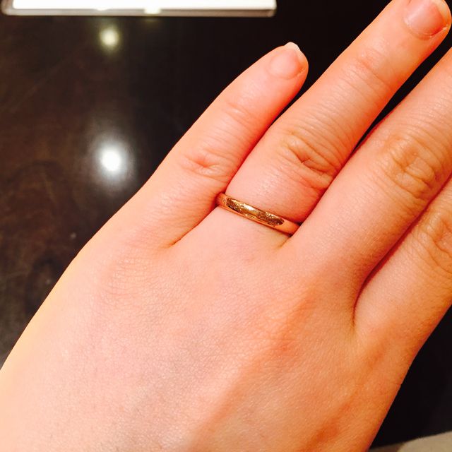 【ケイウノ ブライダル(K.UNO BRIDAL)の口コミ】 内側が丸くなっているので、ずっと付けても痛くならない形になっています…