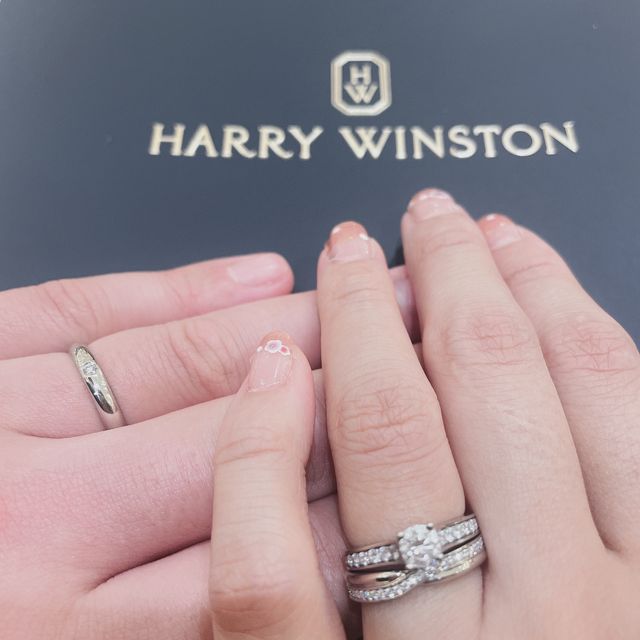【ハリー・ウィンストン(Harry Winston)の口コミ】 エンゲージリングとの重ね付けもできるマリッジリングを探していました。…