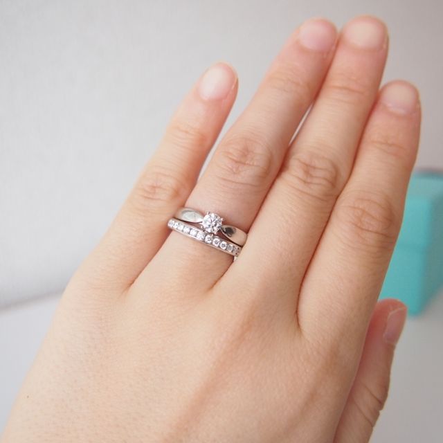 【ティファニー(Tiffany & Co.)の口コミ】 十代の頃からティファニーのダイヤモンド付きマリッジリングに憧れていた…