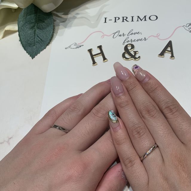 【アイプリモ(I-PRIMO)の口コミ】 付けた時に手元が綺麗かつ馴染みの良いデザインを重視していました。指輪…