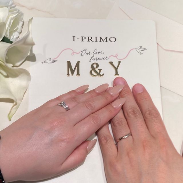 【アイプリモ(I-PRIMO)の口コミ】 指輪のデザインが気に入りました。結婚指輪のみの購入を予定していました…