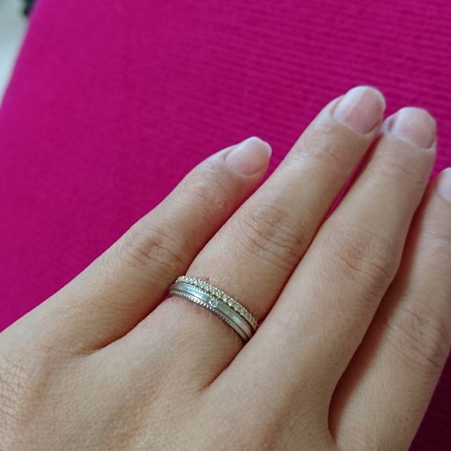 【STAR JEWELRY(スタージュエリー)の口コミ】 婚約指輪は一緒に選びにいきました！私がダイヤモンドがひとつついてるタ…