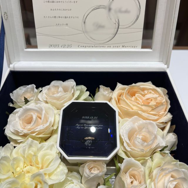 【4℃ BRIDAL(ヨンドシーブライダル)の口コミ】 毎日身につけるものなので、体の一部のような違和感のないシンプルなもの…