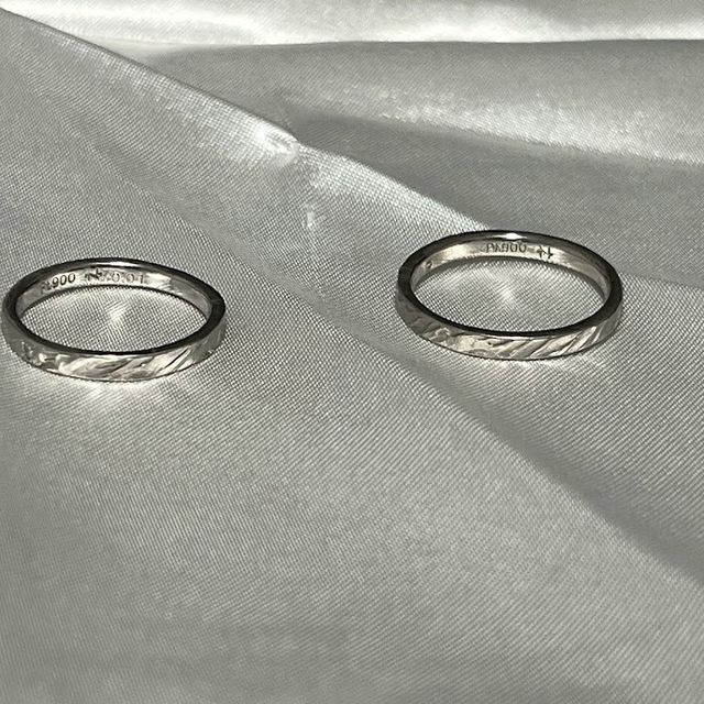 【HATAE(ハタエ)の口コミ】 自分たちらしい世界に１つだけの指輪が欲しいということで、既製品を購入…