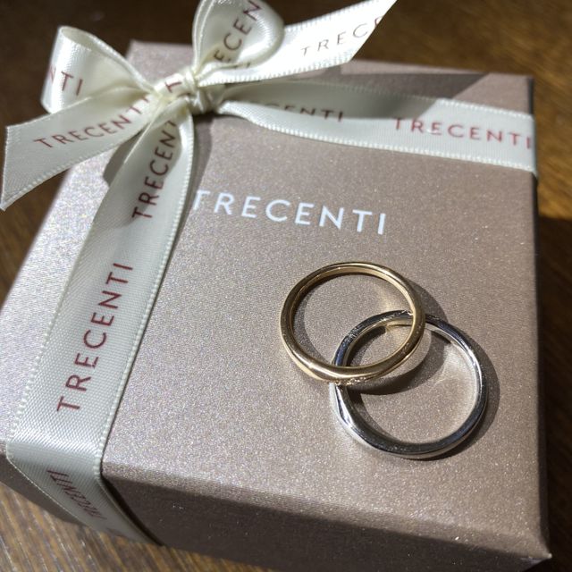 【TRECENTI(トレセンテ)の口コミ】 ピンクゴールドのものを探していて、こちらの指輪はセミオーダーで作って…