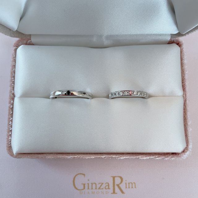 【Ginza Rim(銀座リム)の口コミ】 男性用はブラックダイヤを追加して、内石も、ブラックダイヤにアレンジで…