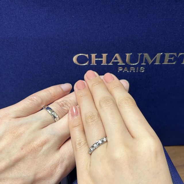 【ショーメ(CHAUMET)の口コミ】 デザインに一目惚れしました。
結婚指輪なので着け心地が良いことも決め手…