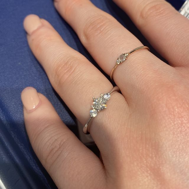 【銀座ダイヤモンドシライシの口コミ】 ダイヤの質に対して手に届きやすい価格帯であったこと、デザインが何通り…