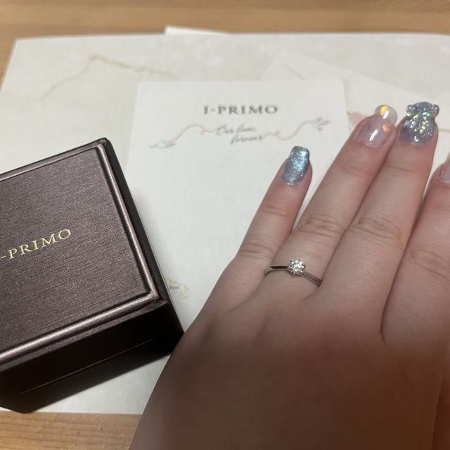 【アイプリモ(I-PRIMO)の口コミ】 お店の雰囲気や接客が良く自分の誕生日と同じCaratのダイヤモンドを見つけ…