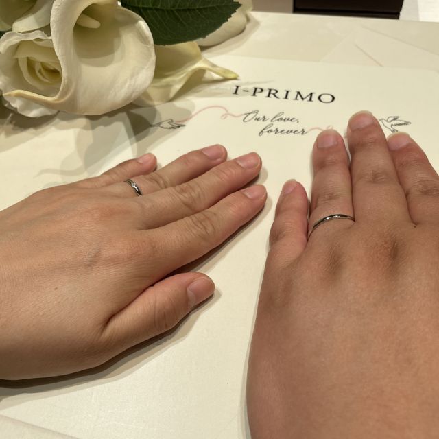 【アイプリモ(I-PRIMO)の口コミ】 2人ともにシンプルなデザインを求めており、理想通りの指輪に出会う事がで…