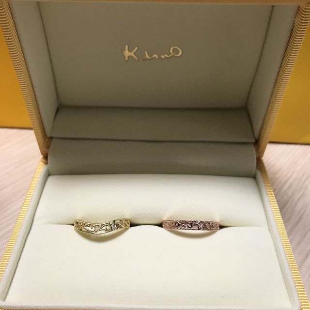 【ケイウノ ブライダル(K.UNO BRIDAL)の口コミ】 色々なお店を見て結婚指輪を探していた所、
k.unoさんでお互いに好みの素…
