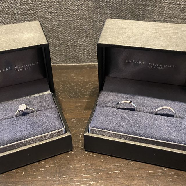 【ラザール ダイヤモンド(LAZARE DIAMOND)の口コミ】 欲しいもののだいたいのイメージをしていったのですが、実際に着用させて…