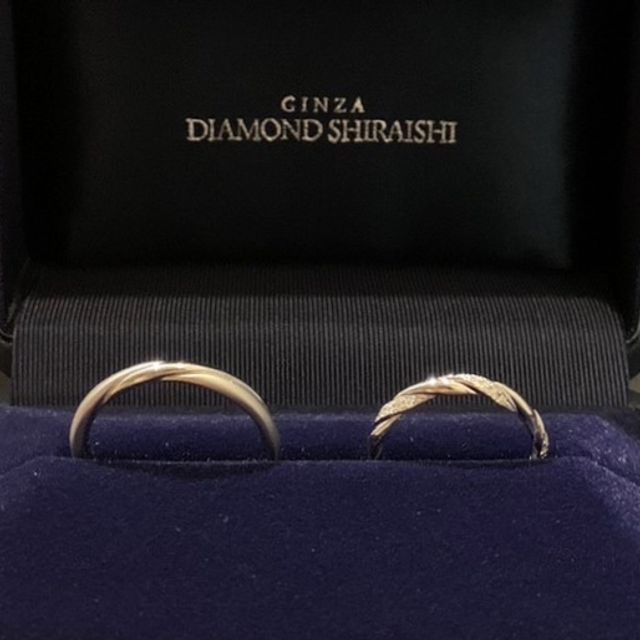 【銀座ダイヤモンドシライシの口コミ】 細めで、主張も激しすぎす、可愛いデザインで、私好みのデザインと出逢え…