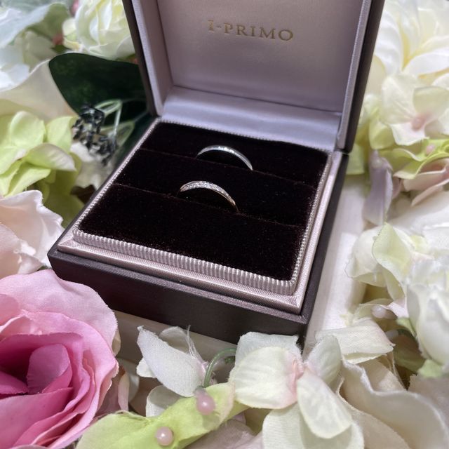 【アイプリモ(I-PRIMO)の口コミ】 最初はシンプルな指輪を考えていたけど色々付けさしてもらいダイヤモンド…