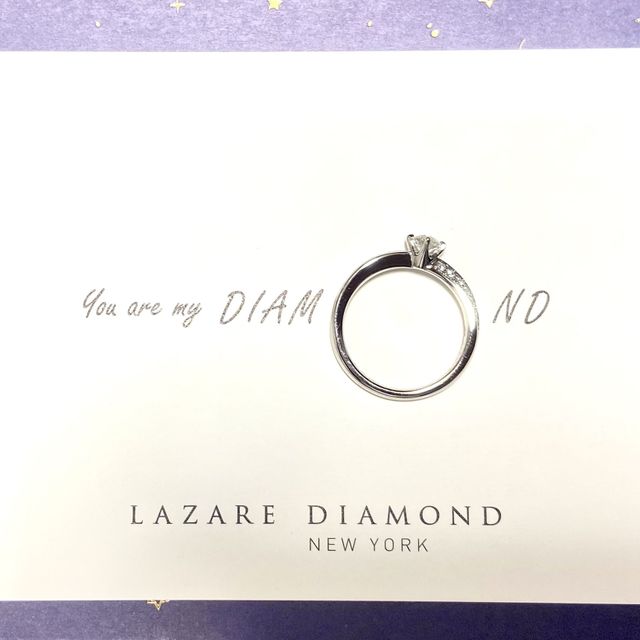 【ラザール ダイヤモンド(LAZARE DIAMOND)の口コミ】 ダイヤモンドの輝きがとても素晴らしかったので即決しました。メレダイヤ…