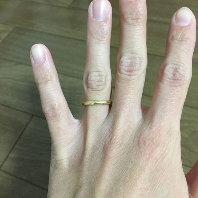 【ジュエリーツツミ(JEWELRY TSUTSUMI)の口コミ】 結婚指輪はあまり人とかぶりたくなくて、珍しいイエローゴールドの指輪を…
