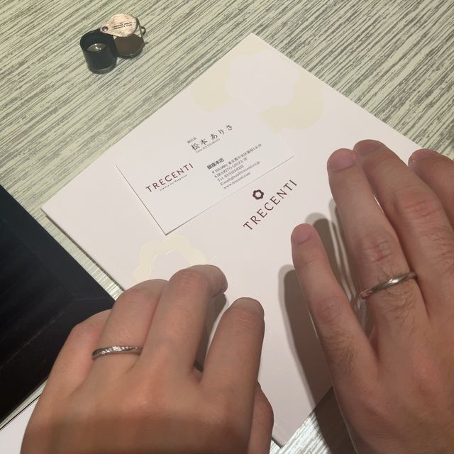 【TRECENTI(トレセンテ)の口コミ】 他にも店舗を回りましたが、指輪の付け心地がトレセンテさんは群を抜いて…