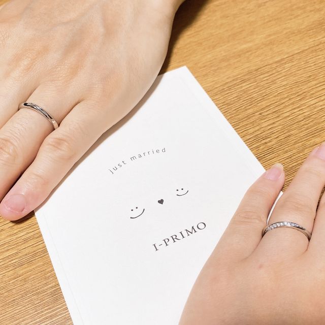 【アイプリモ(I-PRIMO)の口コミ】 シンプルよりはダイヤの輝きが欲しくて一目惚れでした！
女性用、男性用共…