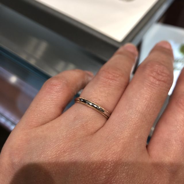 【MIKIMOTO(ミキモト)の口コミ】 コンビネーションで探していた時にこの指輪を見つけ、シンプルさと、あと…