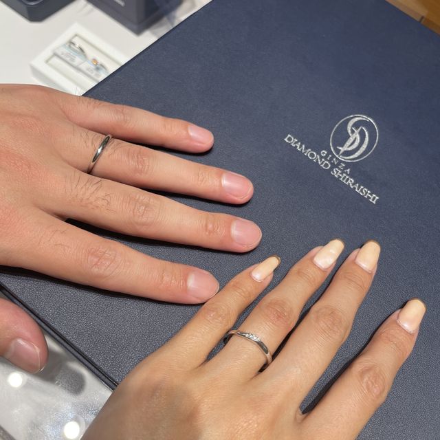 【銀座ダイヤモンドシライシの口コミ】 様々なデザインから自分の好みの物を見つけることごできた。派手すぎずい…