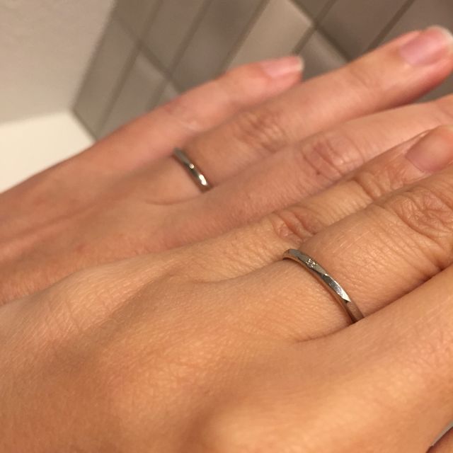 【【閉業】Marie et Marie(マリ・エ・マリ)の口コミ】 本当はダイヤが3つ程真ん中にあしらった捻ったデザインの今時〜！の可愛い…