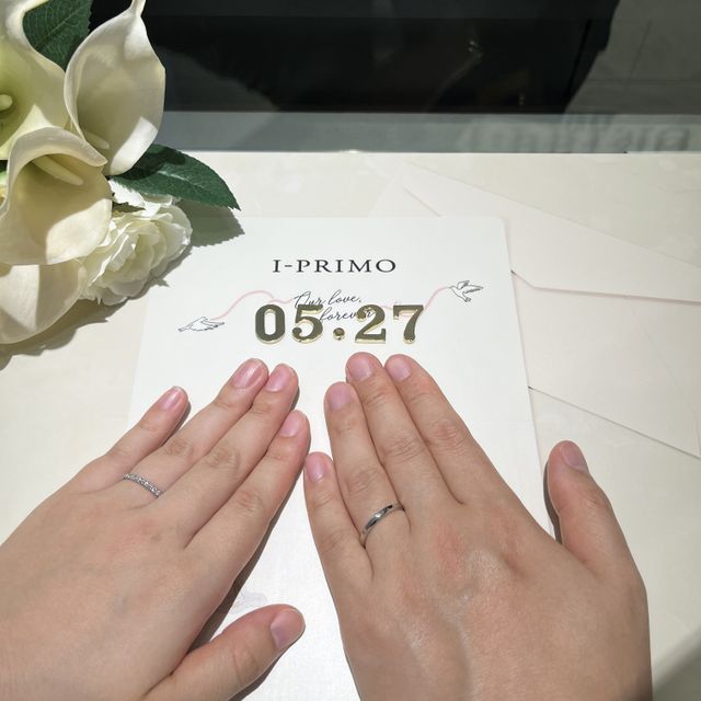 【アイプリモ(I-PRIMO)の口コミ】 婚約指輪と同じブランドで購入したいと思い、デザインを見ていたら綺麗な…