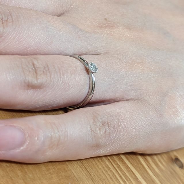 【鎌倉彫金工房の口コミ】 「婚約指輪は綺羅びやかなものが多いから、普段使い出来るようなデザイン…