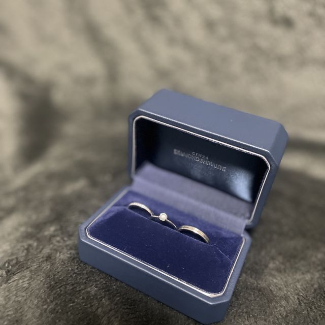 【銀座ダイヤモンドシライシの口コミ】 指輪のデザインでとても悩みましたが、お互いが気に入ったデザインを選ぶ…