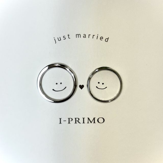 【アイプリモ(I-PRIMO)の口コミ】 同じ種類のペアのリングでは無いのですが、2人の指に1番合うデザインだっ…
